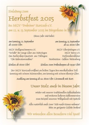 Plakat Herbstfest